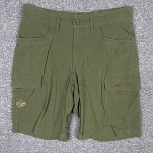 Boy Scouts Shorts Mens 32 Green Cargo Utility Uniform‎ Lightweight Stretch
